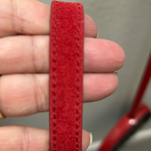 Michael Kors Bespoke Red Suede Fringed Crossbody Bag NWOT - Picture 11 of 13